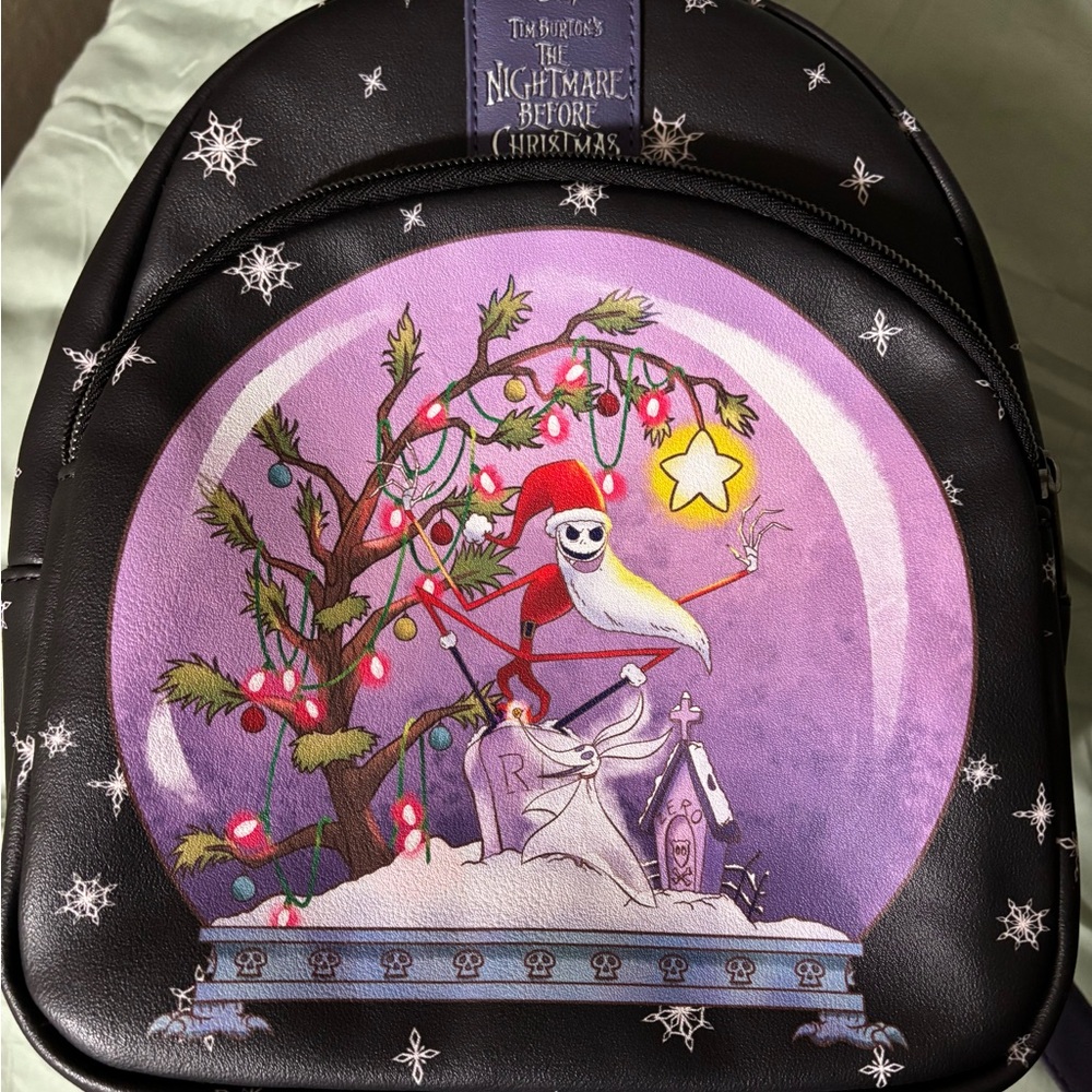 Loungefly Black and Purple Nightmare Before Christmas Backpack & Jack wallet